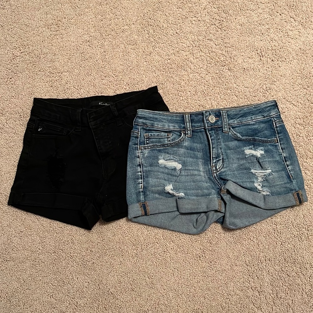 2 Pair Juniors jean shorts